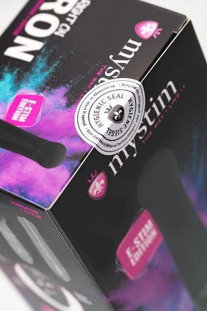 Вибратор Mystim Right on Ron с электростимуляцией, силикон, черный, 16,5 см