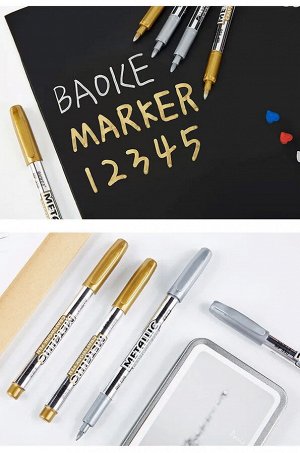Маркер с эффектом металлик Metallic craftwork pen Baoke MP550
