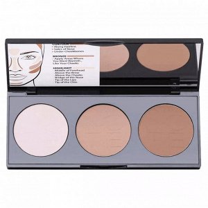 NOTE Палетка для контурирования лица PERFECTING CONTOURING POWDER PALETTE 01, светлый-средний #