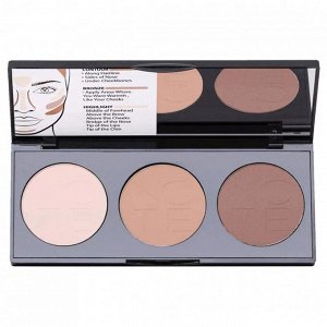 NOTE Палетка для контурирования лица PERFECTING CONTOURING POWDER PALETTE 02, средний-темный #
