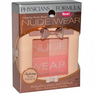 Physicians Formula, Inc., Nude Wear, Сияющие румяна для естественного макияжа в телесных оттенках, 0,17 унции (5 г)