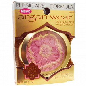 Physicians Formula, Inc., Argan Wear, румяна с аргановым маслом, розовый оттенок, 0,24 унции (7 г)