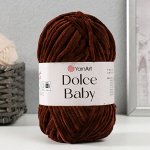 Пряжа &quot;Dolce Baby&quot; 100% микрополиэстер 85м/50 гр (775 шоколад)