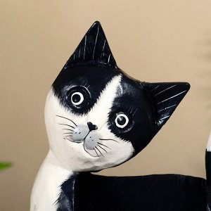 Вечный календарь «Котик», 15x22x6 см, дерево