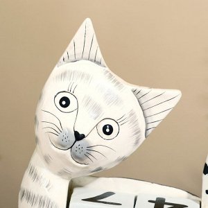 Вечный календарь «Кошечка», 15x22x6 см, дерево