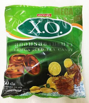 Тайские конфеты-леденцы со вкусом тайского чая JACKNJILL X.O. Lemon Iced tea candy