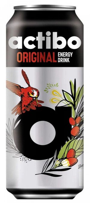 Напиток энергетический тонизирующий безалкогольный сильногазированный ACTIBO Оригинальный (Яблоко-Лимон-Лайм), 0,45мл жб