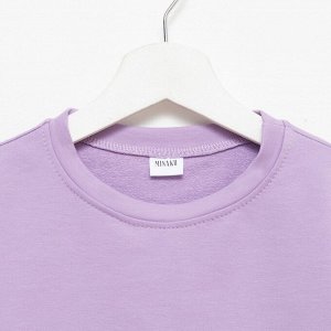 Костюм детский (футболка, шорты) MINAKU: Casual Collection, лиловый, рост, см