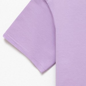 Костюм детский (футболка, шорты) MINAKU: Casual Collection, лиловый, рост, см