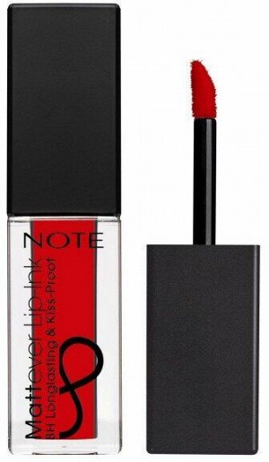 NOTE Помада-тинт жидкая матовая MATTEVER LIP-INK 13, красный #