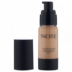 NOTE Тональная основа MATTIFYING EXTREME WEAR FOUNDATION стойкая с матирующим эффектом 116 30 мл, бежевый (оливковый подтон) #