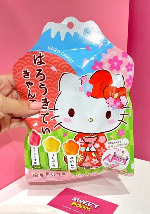 Леденцы c фруктовыми вкусами Senjaku Hello Kitti / Хеллоу Китти  65 гр Японские сладости