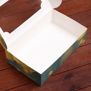 Коробка складная, кондитерская упаковка с окном "Зимняя сказка", 25 х 15 х 7 см, Новый год