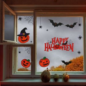 Интерьерные наклейки «Happy Halloween», тыква, 29,7 ? 42 см