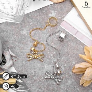 Серьга «Кафф» бантик, цвет МИКС