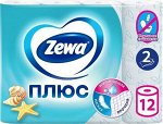 Туалетная бумага  ПЛЮС 2 слоя 12шт СВЕЖЕСТЬ ОКЕАНА