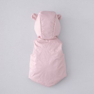 Безрукавка детская утепленная "Жилет Орсетто", розовая пудра
