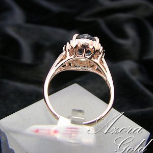 Кольцо Позолоченное розовым золотом 750 пробы (18K Gold Plated) кольцо с супер блестящими разноцветными австрийскими кристаллами Swarovski Stellux, глянец неба! Размер камня 10*8 мм, а габариты кольца