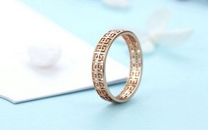 Кольцо Позолоченное розовым золотом 750 пробы (18K Gold Plated) кольцо выполненное в необычном стиле! Цвет золота, как в России!