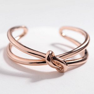 Кольцо Позолоченное розовым золотом 750 пробы (18K Gold Plated) заплетенное кольцо в оригинальном исполнении!