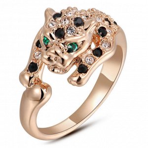 Кольцо Позолоченное розовым золотом 750 пробы (18K Gold Plated) кольцо уникального дизайна c супер блестящими австрийскими кристаллами Swarovski Stellux!