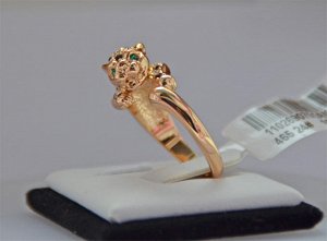 Кольцо Позолоченное розовым золотом 750 пробы (18K Gold Plated) кольцо уникального дизайна c супер блестящими австрийскими кристаллами Swarovski Stellux!