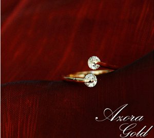 Кольцо Позолоченное розовым золотом 750 пробы (18K Gold Plated) кольцо c супер блестящими многогранными фианитами! Цвет золота, как в России!