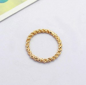 Кольцо Позолоченное розовым золотом 750 пробы (18K Gold Plated) классическое плетённое кольцо! Цвет Российского золота, один в один, не отличить!