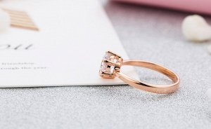 Кольцо Позолоченное розовым золотом 750 пробы (18K Gold Plated) кольцо c супер блестящим многогранным фианитом! Размер камня: 7 мм. Роскошное колечко!!!
