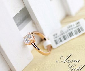 Кольцо Позолоченное розовым золотом 750 пробы (18K Gold Plated) кольцо c супер блестящим многогранным фианитом! Размер камня 7 мм. Цвет золота как в России, не отличить абсолютно!