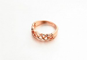 Кольцо Позолоченное розовым золотом 750 пробы (18K Gold Plated) переплетенное кольцо! Цвет Российского золота, один в один, не отличить!