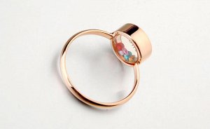 Кольцо Позолоченное розовым золотом 750 пробы (18K Gold Plated) кольцо c супер блестящими разноцветными австрийскими кристаллами Swarovski Stellux! Цвет Российского золота, один в один, не отличить!