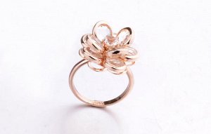 Кольцо Позолоченное розовым золотом 750 пробы (18K Gold Plated) кольцо c супер блестящими кристаллами Swarovski Stellux! Цвет Российского золота, один в один, не отличить!