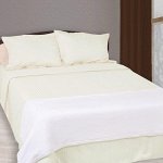 Плед &quot;Этель корал&quot; 1.5 сп Молочный 150*200 см, 100% п/э, корал-флис, 230 гр/м2