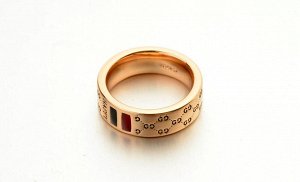 Кольцо Позолоченное розовым золотом 750 пробы (18K Gold Plated) кольцо c разноцветной глянцевой эмалью! Цвет Российского золота, один в один, не отличить!