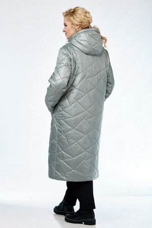 Пальто Рост: 164 Состав: полиэстер – 100%. Комплектация пальто. Пальто женское прямого силуэта изготовлено из курточной, стеганной ткани на синтепоне. Горловина оформлена капюшоном с кулисой, в которы