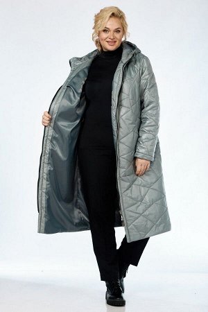 Пальто Рост: 164 Состав: полиэстер – 100%. Комплектация пальто. Пальто женское прямого силуэта изготовлено из курточной, стеганной ткани на синтепоне. Горловина оформлена капюшоном с кулисой, в которы