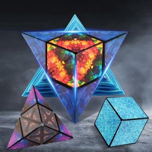 Noname Магический магнитный куб Маgic Cube головоломка. Космический ледник, синеголубой