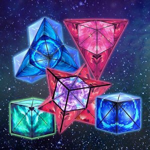 Noname Магический магнитный куб Маgic Cube головоломка. Космический ледник, синеголубой