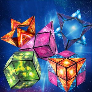 Магический магнитный куб Маgic Cube головоломка. Космический ледник, синеголубой