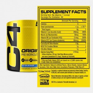 Предтрен CELLUCOR C4 Original - 177гр/30 порц