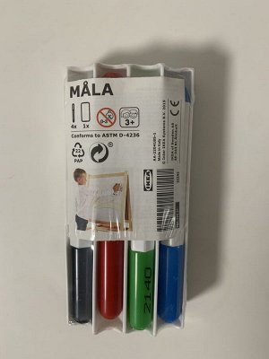 Mala ikea фломастеры для белой доски с держателем/ластиком