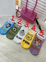 328561 Женские носки хлопок/сетка Lusya Socks с рисунком мультяшки