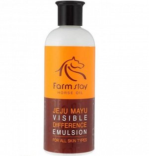 КR/ FarmStay Visible Difference Horse Oil Moisture Emulsion Эмульсия увлажняющая для лица "Лошадиное масло", 350мл
