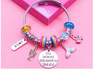 Набор для создания браслетов большой 152 детали подарок для девочки украшения своими руками