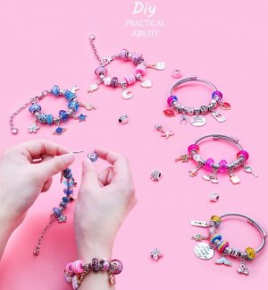 Набор для создания браслетов большой 152 детали / подарок для девочки / украшения своими руками