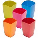 Подставка-стакан Стамм &quot;Люкс. Gloss&quot;, пластик, квадратный, ассорти