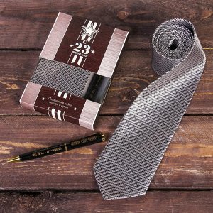 Подарочный набор: галстук и ручка "С 23 Февраля"