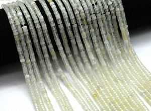 Бусины из кварца диски 4мм цв.лимонный, 37см, 155 бусин