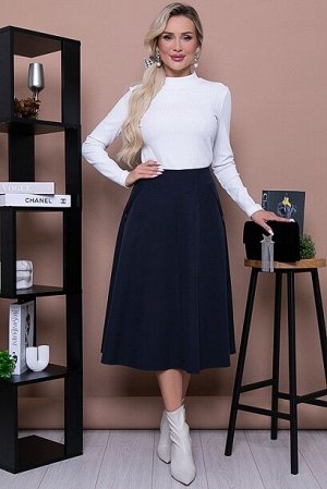 Юбка 2629 Юбка расклешенная из костюмной ткани. По переду фигурная кокетка,в боковых швах карманы с клапаном и декоративной пуговицей.По среднему шву спинки молния.&nbsp; &nbsp; &nbsp; &nbsp; &nbsp; &